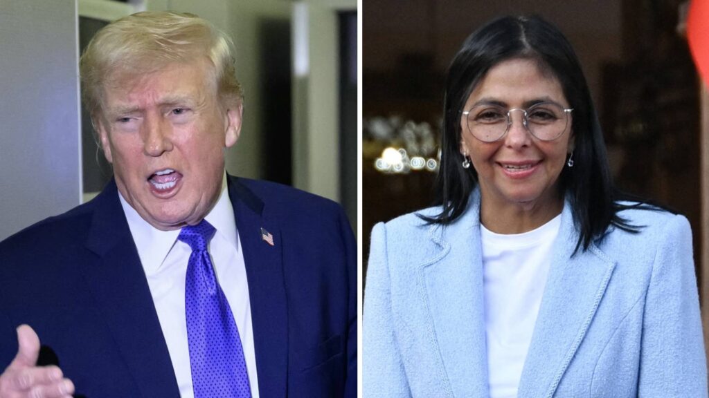 Trump promete liberar a presos políticos en Venezuela y elogia a Delcy Rodríguez