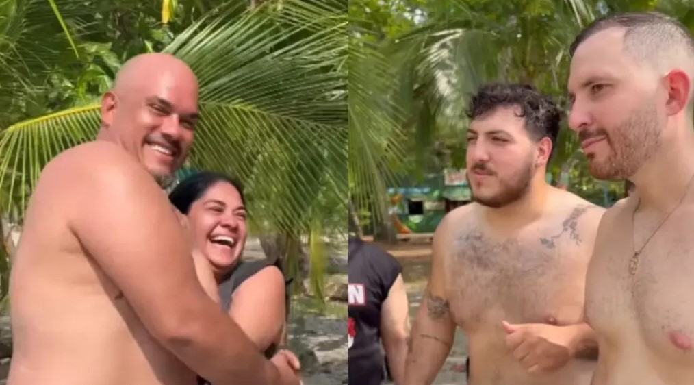 Grupo Frontera interrumpe una pelea de pareja en la playa para dar una serenata sorpresa
