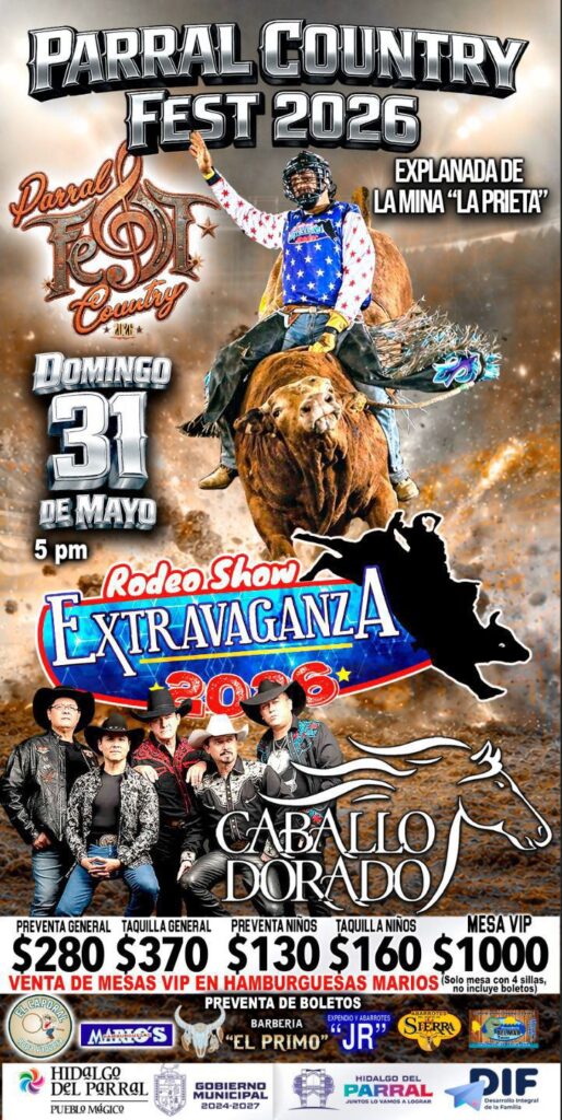 Invita Gobierno de Parral a disfrutar del Country Fest con rodeo, concurso de parrilleros y Caballo Dorado