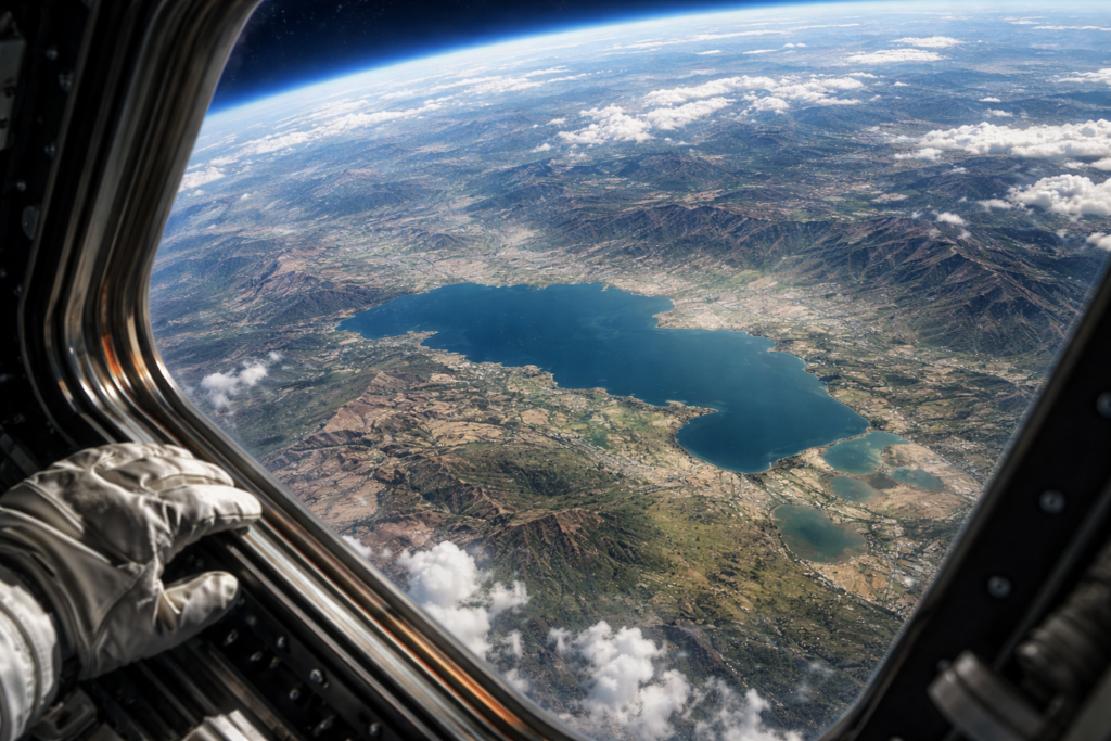 Astronauta capta impresionante imagen del Lago de Chapala desde el espacio