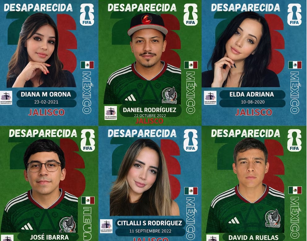 Colectivos de búsqueda convierten fichas de desaparecidos en estampas del Mundial