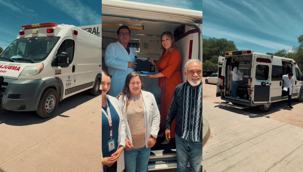 Rehabilitan ambulancia; así como entregan medicamento al Hospital Integral de Villa Unión