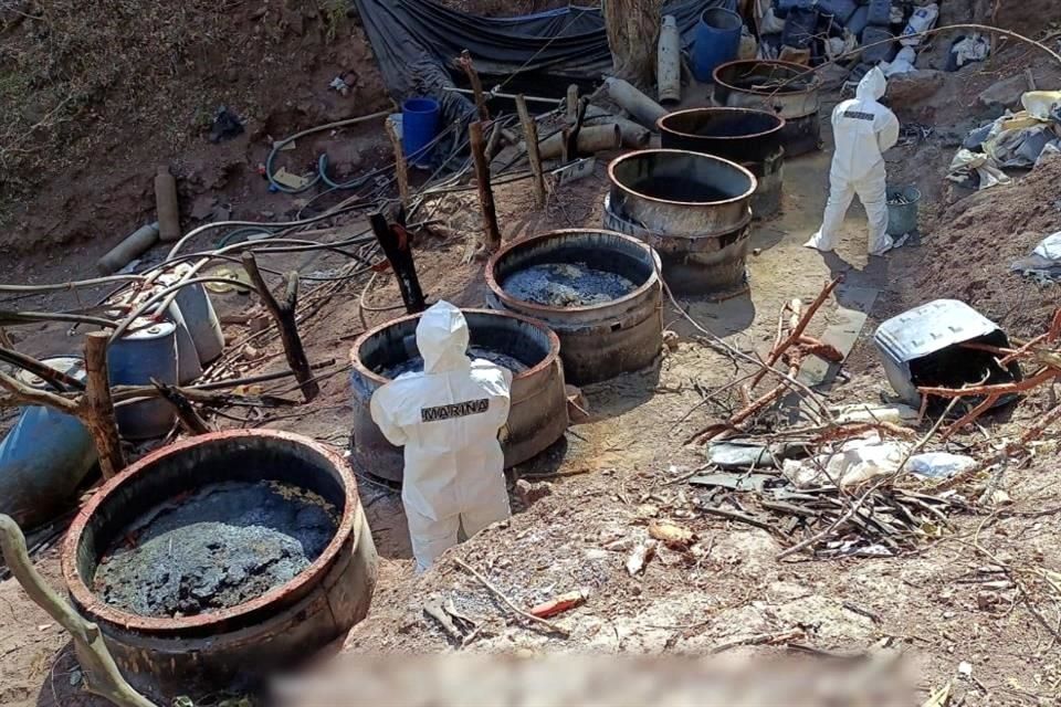 Marina y FGR desmantelan cinco narcolaboratorios en Jalisco, Nayarit y Sinaloa