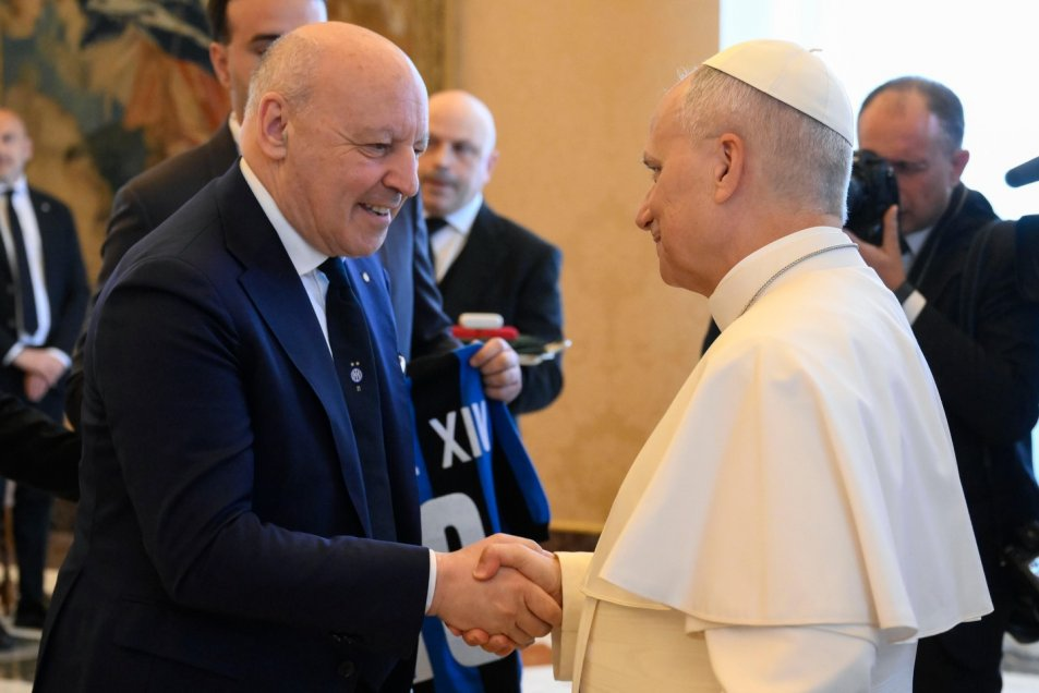 El Papa bendice al Inter de Milán tras conquistar la liga