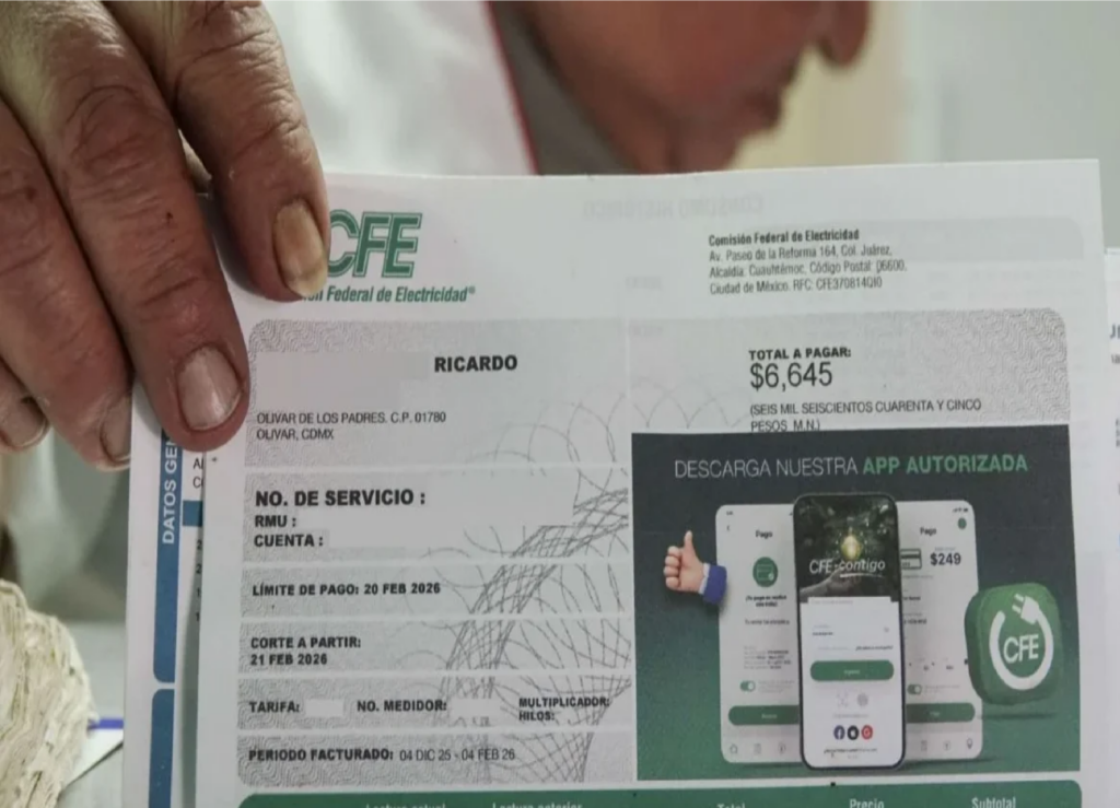 Recibo de luz: qué significa la barra de colores de la CFE