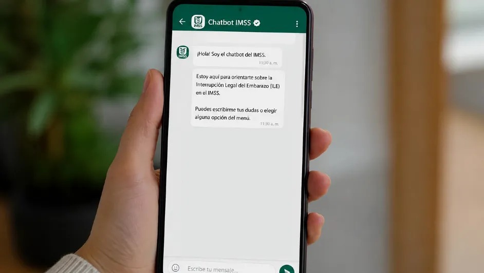 IMSS habilita chatbot en WhatsApp para orientar sobre la Interrupción Legal del Embarazo