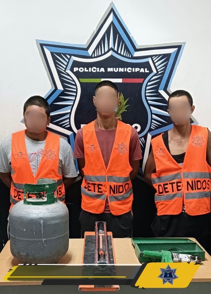 Robaron tanque de gas y herramienta de una obra; la preventiva los detuvo