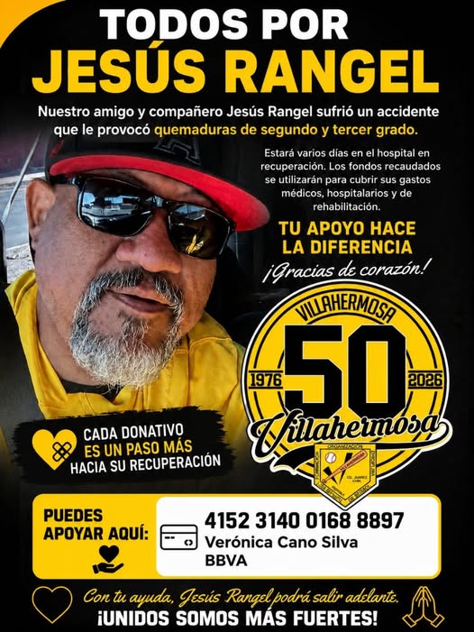 Piden apoyo para el negro Rangel tras sufrir graves quemaduras