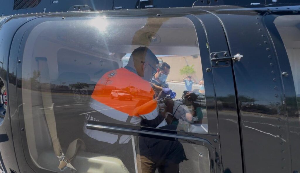 Por helicoptero joven gravemente herido en Guachochi