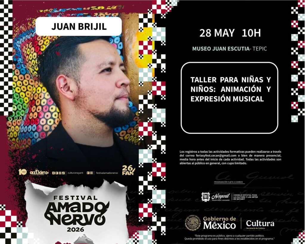 El Gobierno del Estado de Nayarit invita a todas y todos a conocer las actividades formativas del Festival Amado Nervo