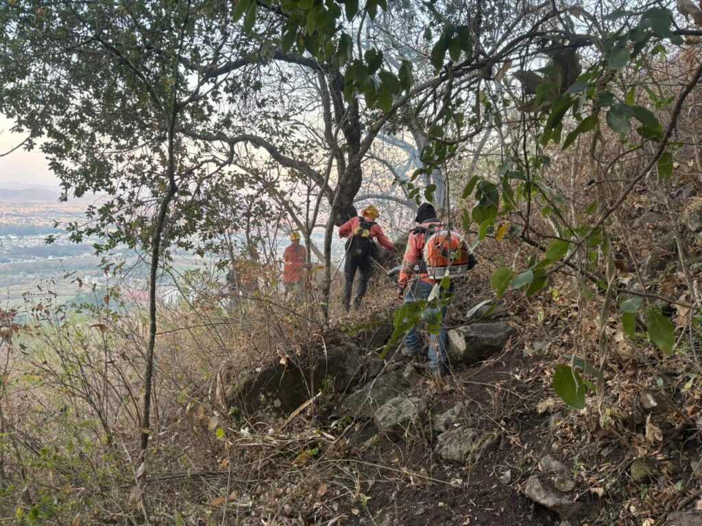 Gobierno de Nayarit mantiene labores de liquidación del incendio en el Cerro de San Juan