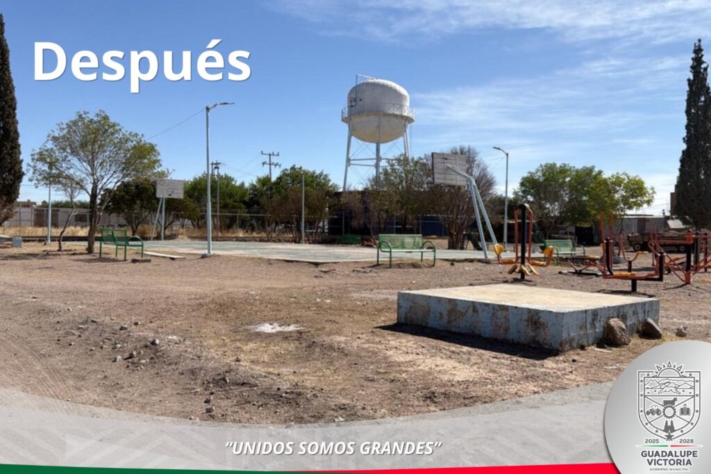 Realizan trabajos de rehabilitación en el Parque del Tinaco