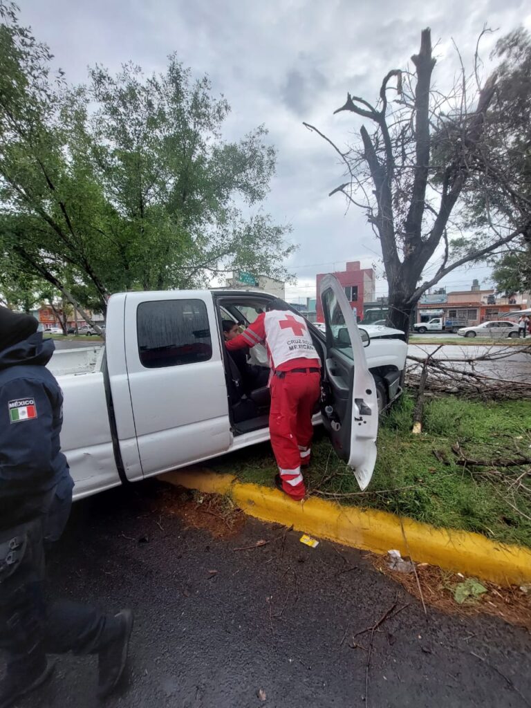 Por pavimento mojado madre e hija se estrellan contra un árbol