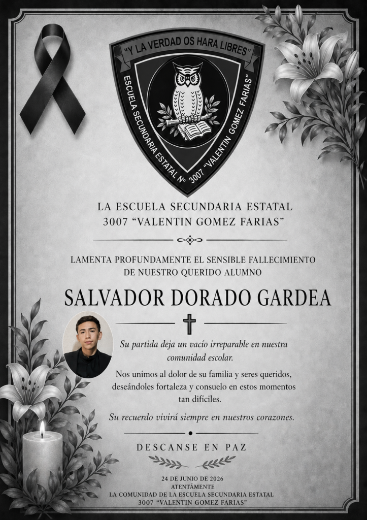 Escuela despide con dolor a estudiante fallecido en volcadura en Parral