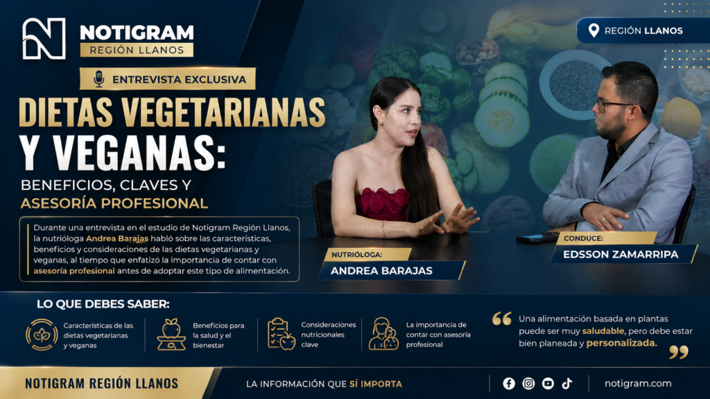 Andrea Barajas explica los beneficios y cuidados de las dietas vegetarianas y veganas