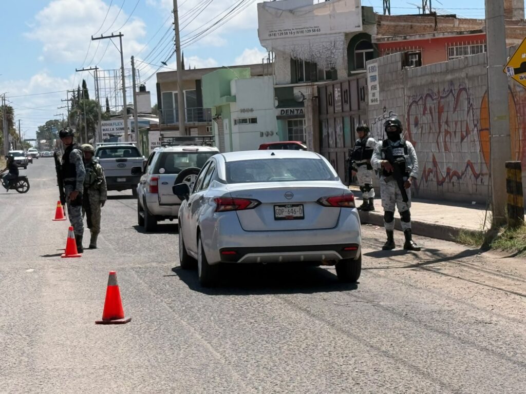 Ejército Mexicano comenzó a instalar puntos de revisión en la ciudad de Durango