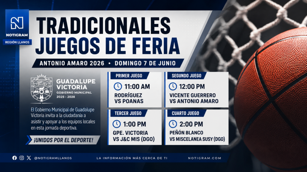 Tradicionales Juegos de Feria reunirán a equipos de la región en Antonio Amaro