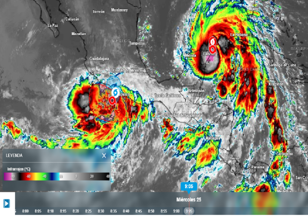 SMN prevé lluvias intensas en siete estados y vigila posibles ciclones