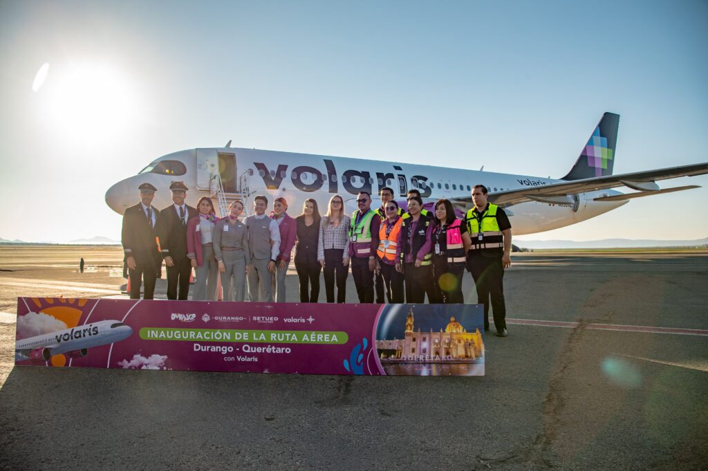 Durango suma nueva ruta aérea con Querétaro; ya opera Volaris