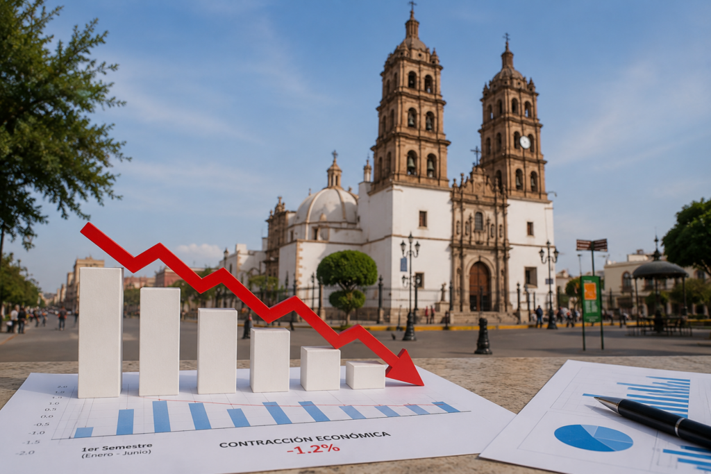 Durango registra contracción económica de 1.2%
