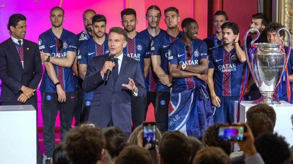 Macron condena disturbios tras título del PSG