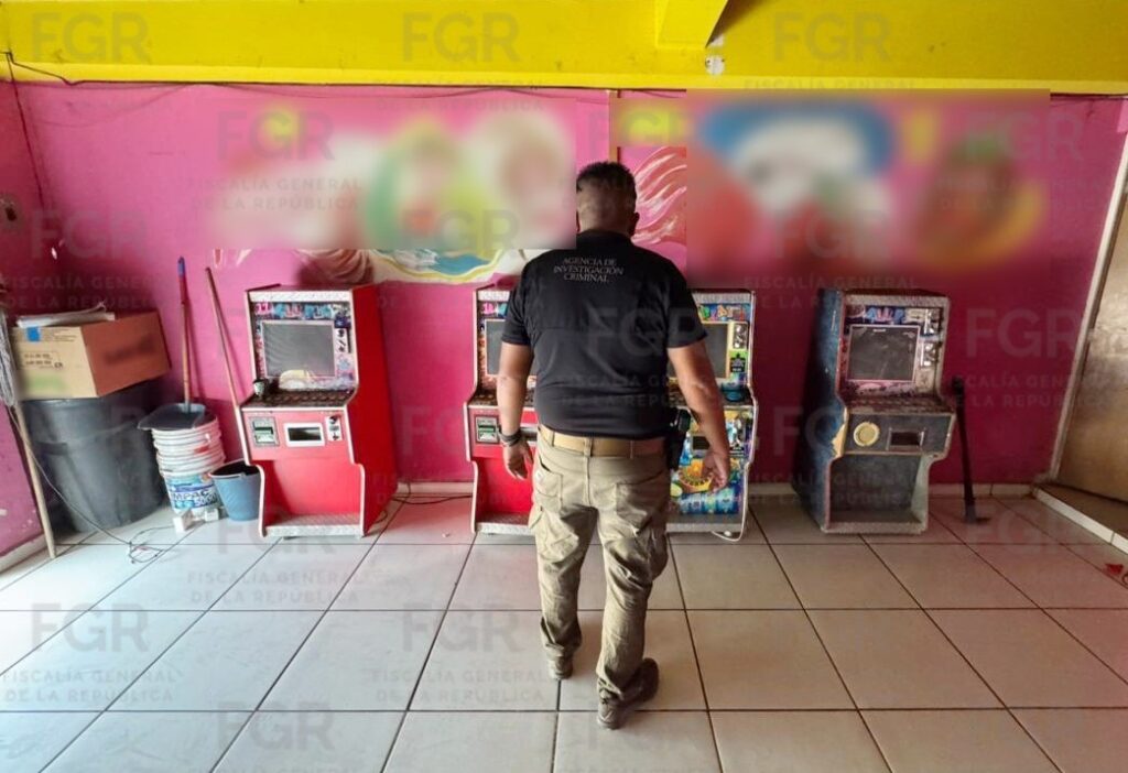 Cierran negocio y aseguran nueve maquinitas tragamonedas elementos de la Defensa, GN y FGR