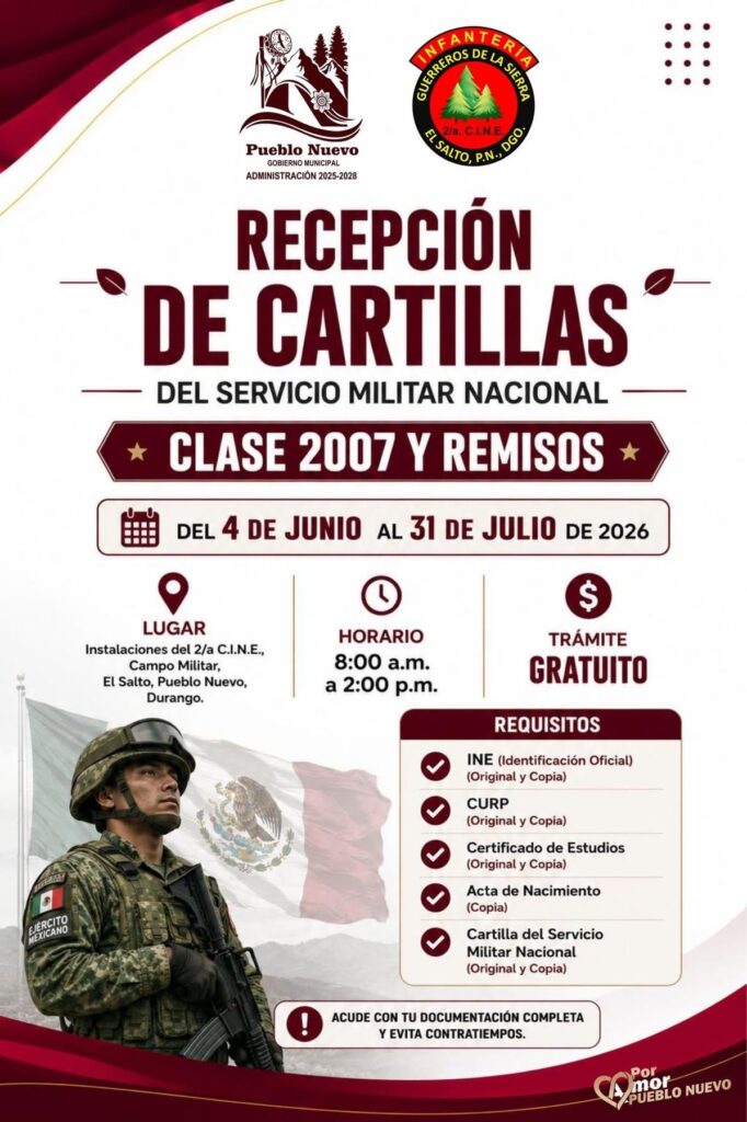 Inicia recepción de cartillas militares
