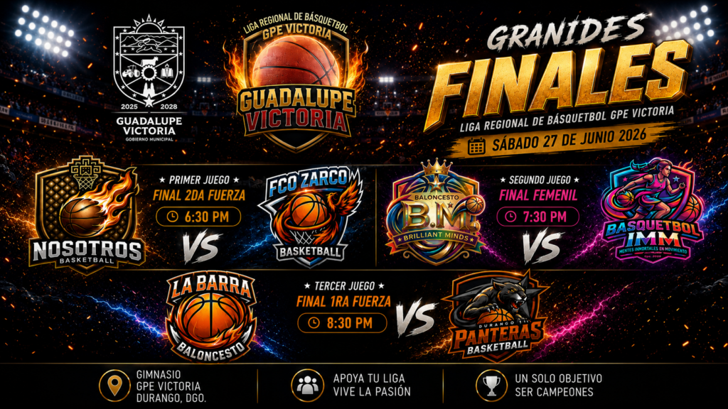 Guadalupe Victoria albergará las finales de la Liga Regional de Básquetbol
