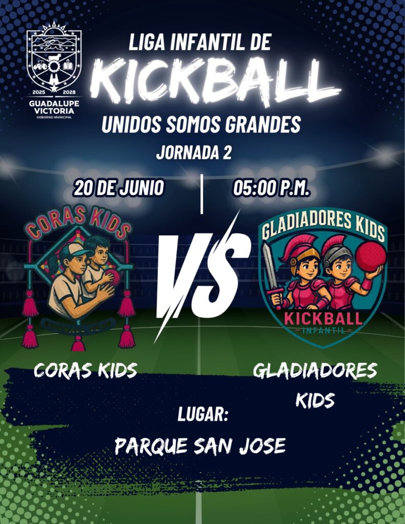 Continúa la Liga Infantil de Kickball en Guadalupe Victoria