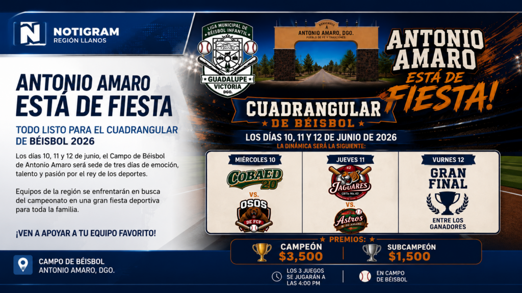 Antonio Amaro se prepara para vivir el Cuadrangular de Béisbol “Feria 2026”