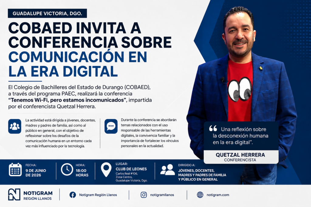 COBAED 20 invita a conferencia sobre comunicación digital