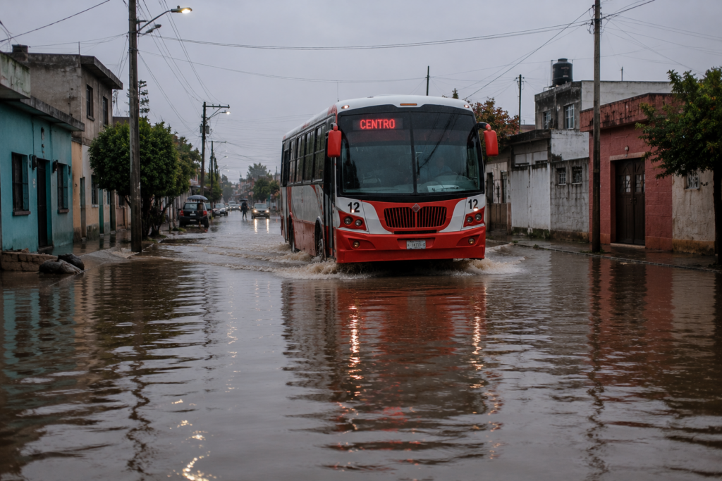 Lluvias elevan 30% el desgaste en unidades del transporte público en Durango