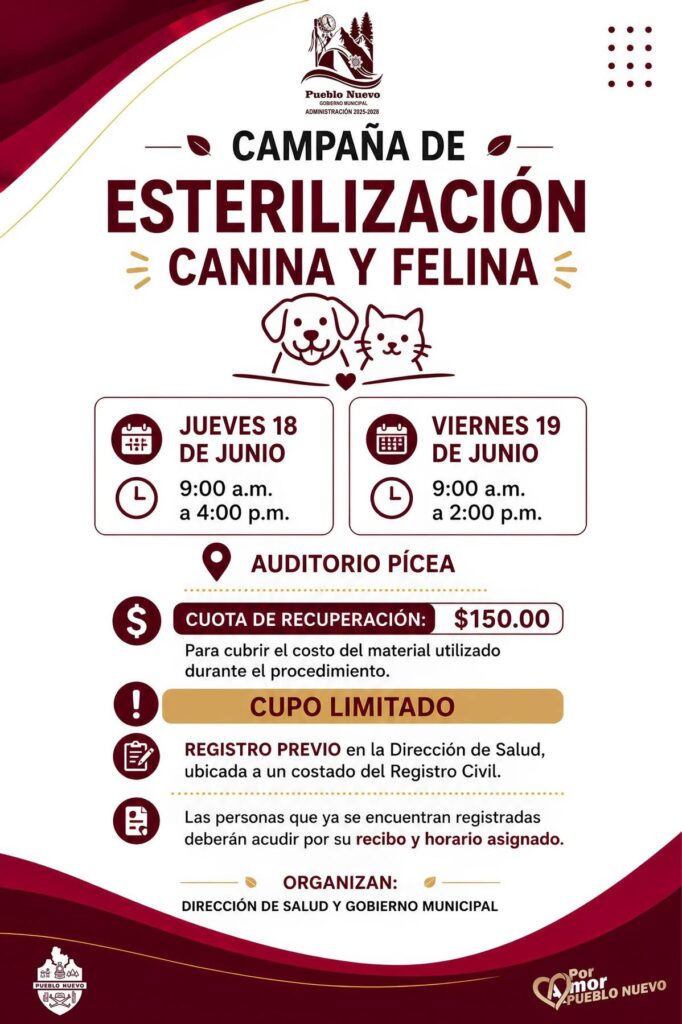 Invitan a campaña de esterilización