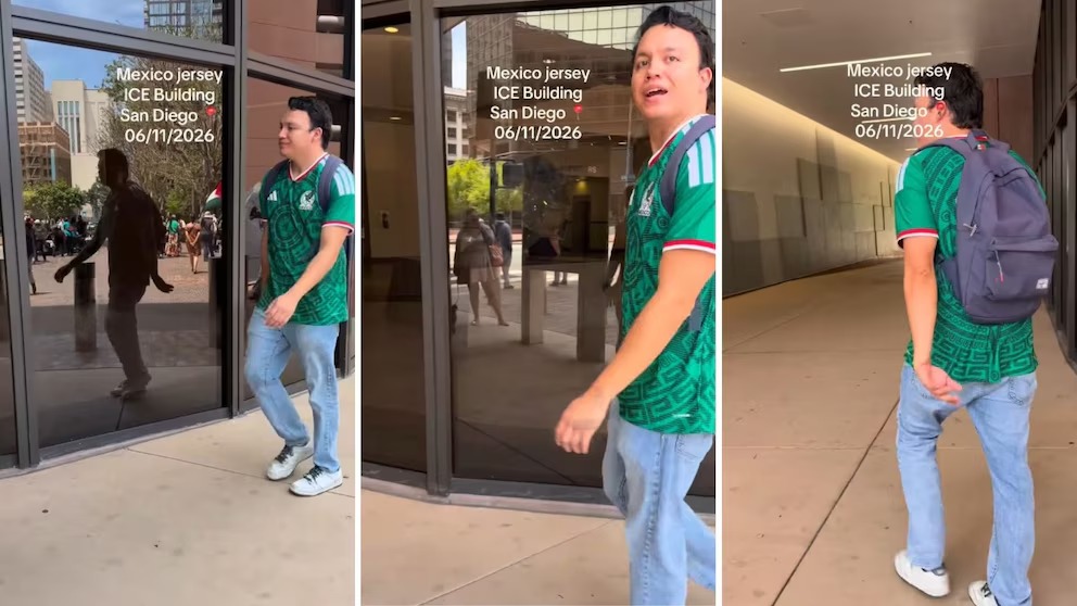 Presunto trabajador de ICE desata polémica por portar jersey de México