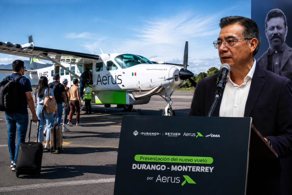 “Como avión privado, pero desde 3,200 pesos”: Aerus llega a Durango