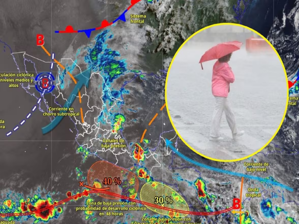 Onda tropical y baja presión provocarán tormentas en gran parte del país