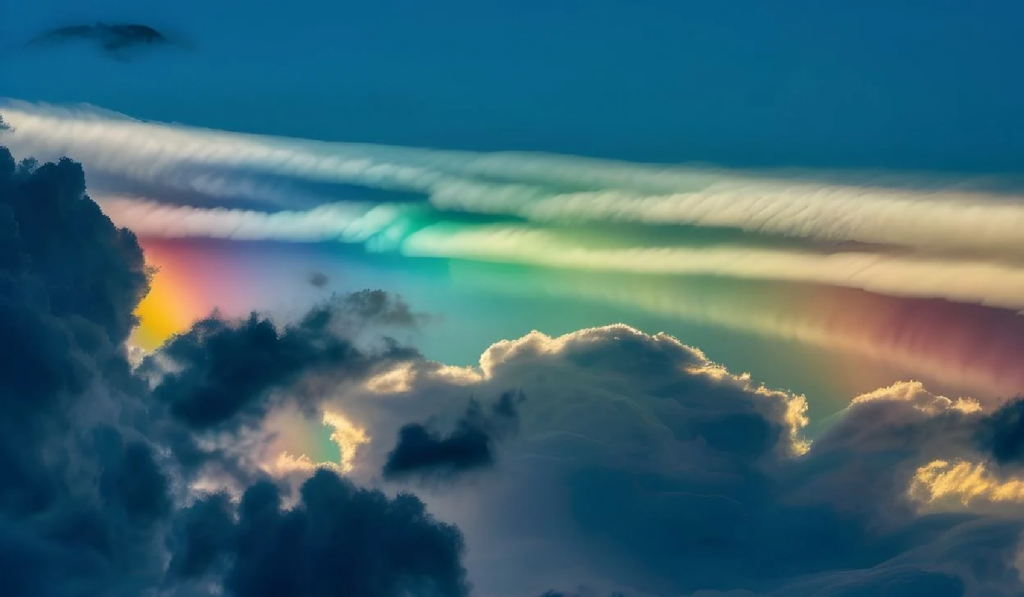 Iridiscencia: la explicación científica detrás de las nubes multicolores