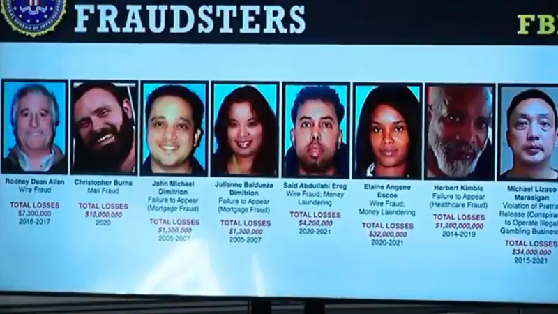 FBI publica la lista de los 10 estafadores más buscados en Estados Unidos