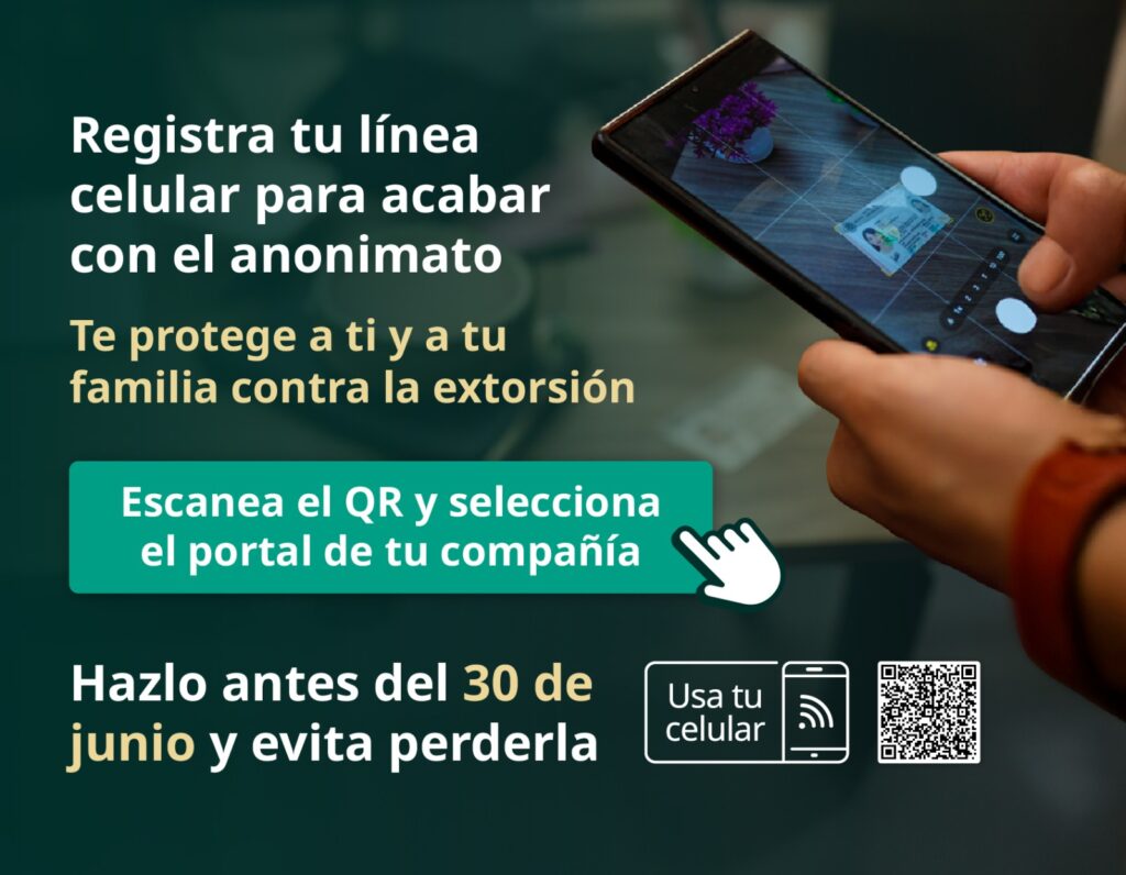 Registra tu línea, acaba con el anonimato y protégete a ti y a tu famili