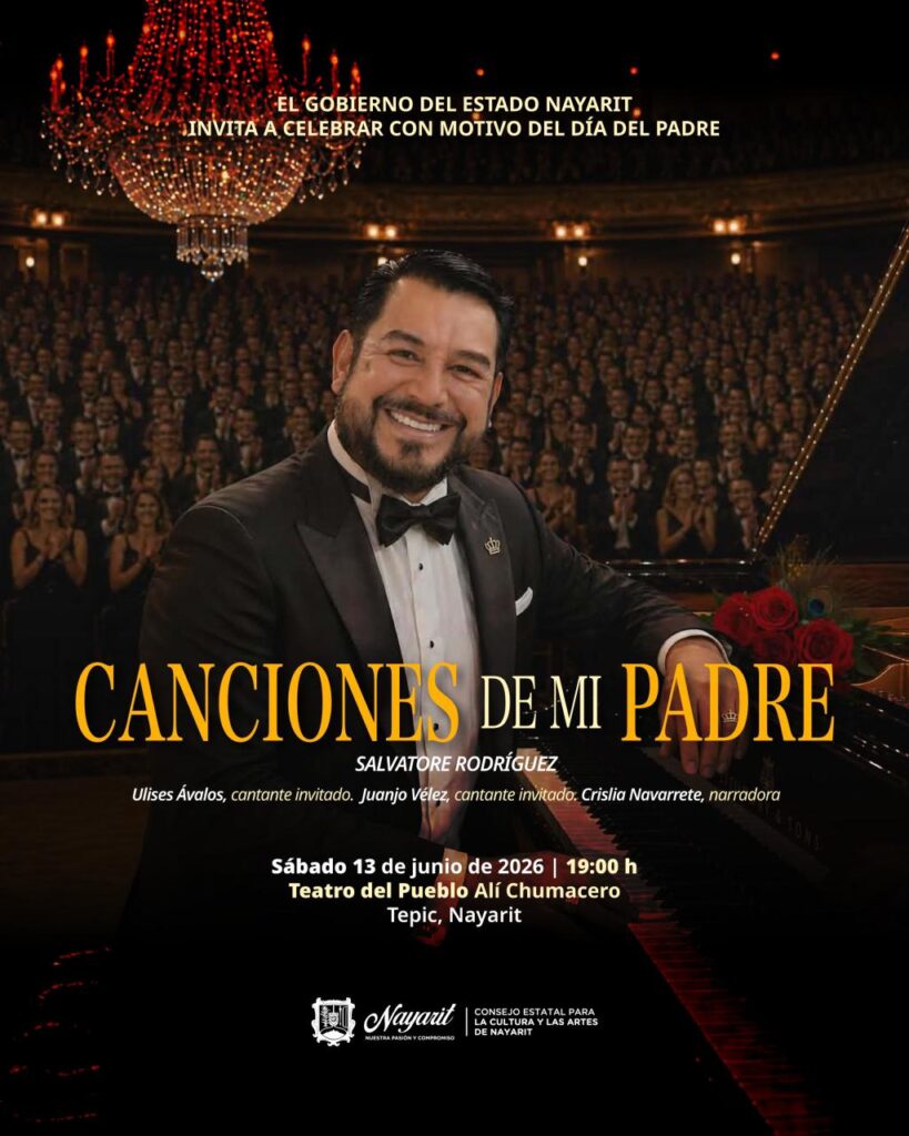 El Gobierno del Estado de Nayarit, a través del Consejo Estatal para la Cultura y las Artes de Nayarit invita a recital de piano