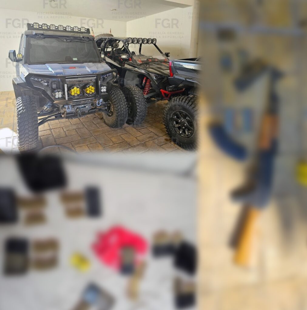 En otro cateo aseguran armas, cargadores, cartuchos y vehículos