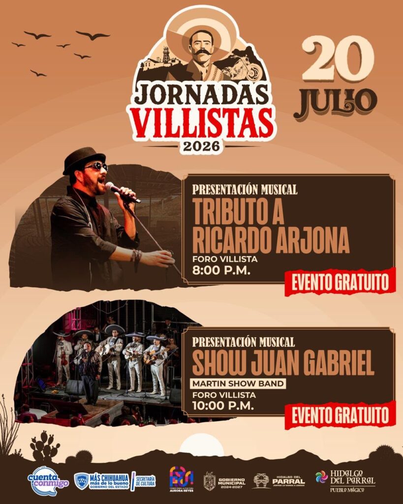 Alcalde Salvador Calderón confirma doble espectáculo gratuito en el Foro Villista este 20 de julio