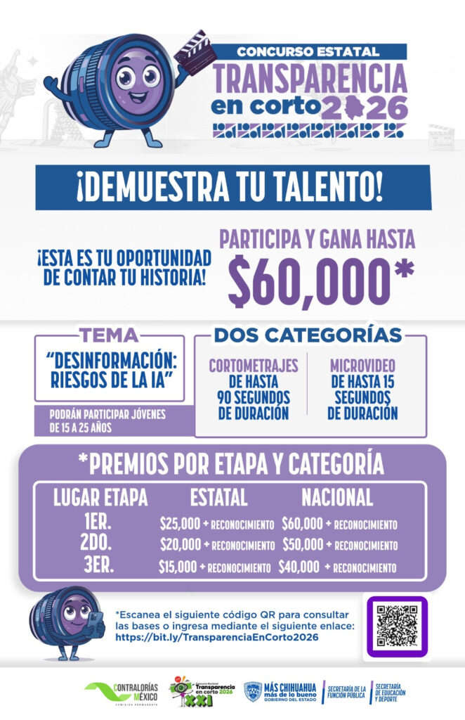Invita SFP a jóvenes a participar en el concurso “Transparencia en Corto 2026”