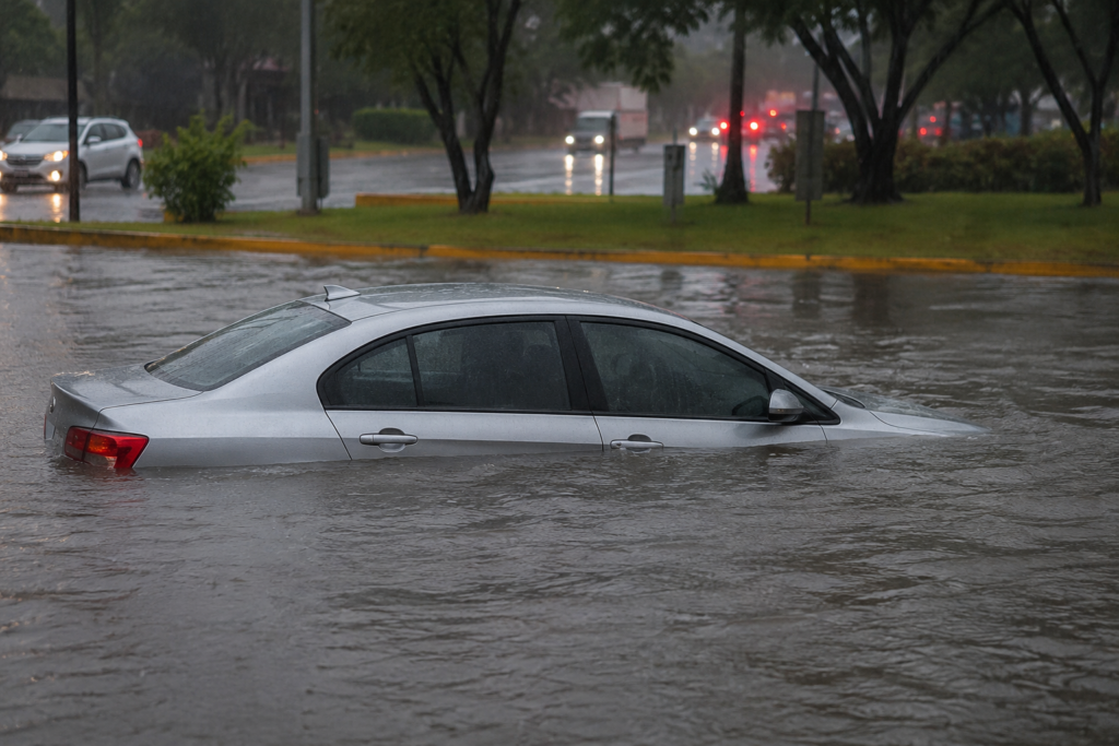 Coordinación del C5 Escudo Jalisco permite rescatar a dos personas atrapadas por inundación en Guadalajara
