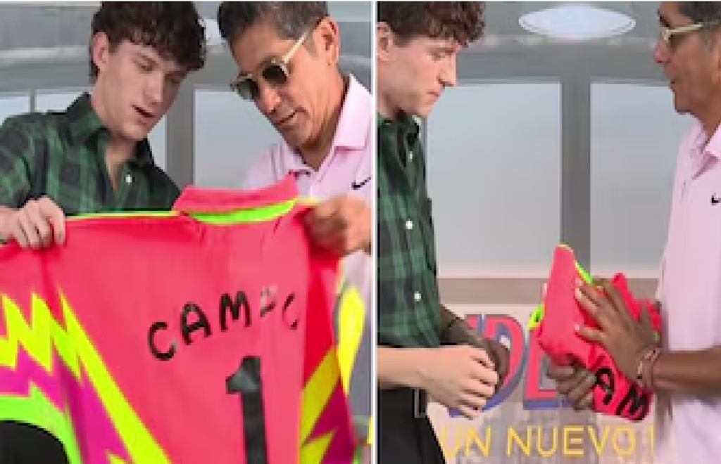 Jorge Campos y Tom Holland protagonizan inesperado encuentro viral
