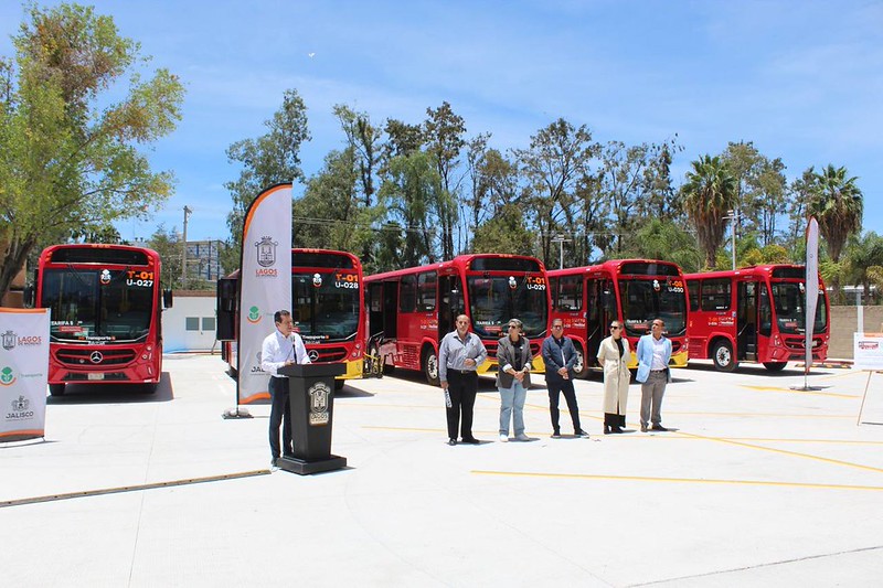 SETRAN incorpora cinco nuevas unidades de transporte público en Lagos de Moreno