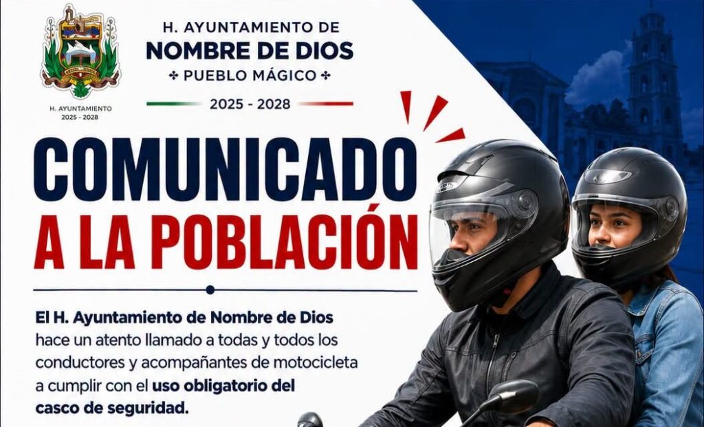 Campaña vial refuerza acciones en uso obligatorio de casco en Nombre de Dios