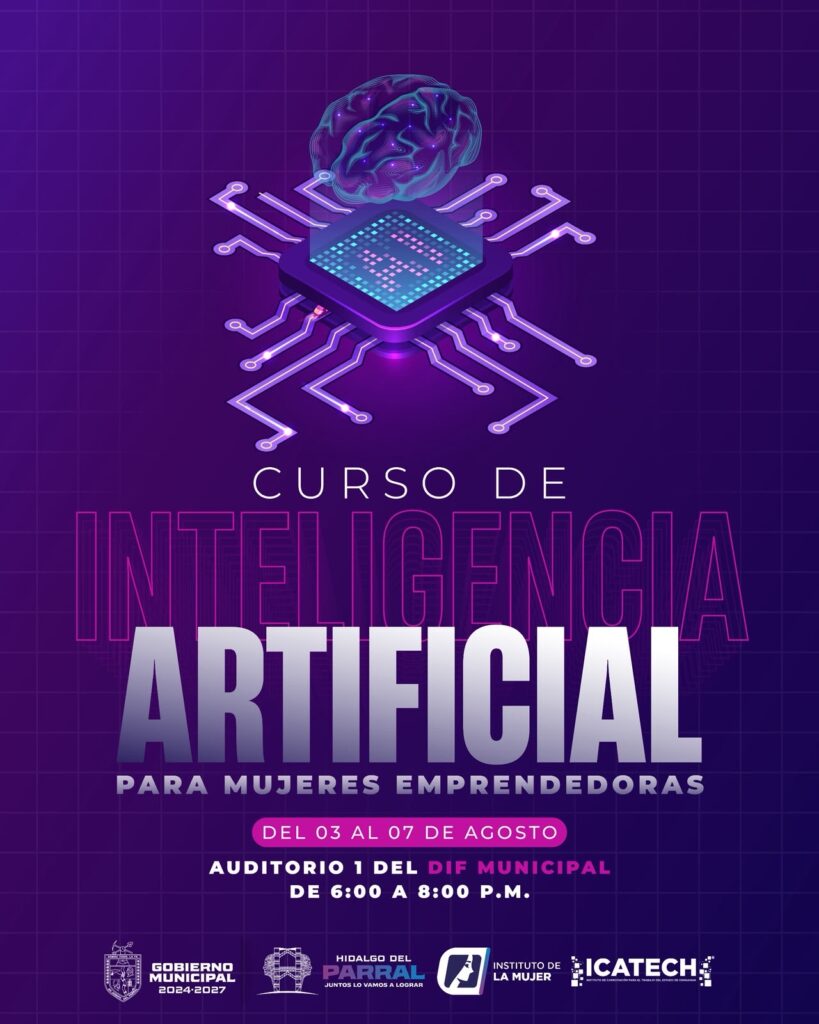 Gobierno de Parral invita a curso gratuito de Inteligencia Artificial para mujeres emprendedoras
