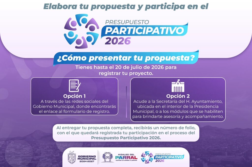 Gobierno de Parral invita a participar con propuestas para el Presupuesto Participativo 2026