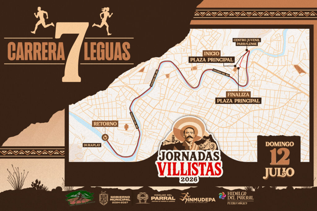 Gobierno de Parral invita a la ciudadanía a participar en la Carrera Recreativa “Siete Leguas” 2026